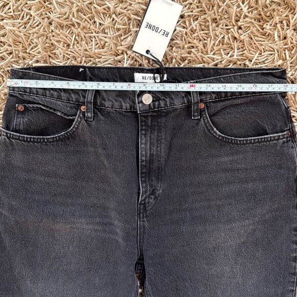 Re/Done 70s Straight High Rise Jeans Black Size 32 - Picture 3 of 8